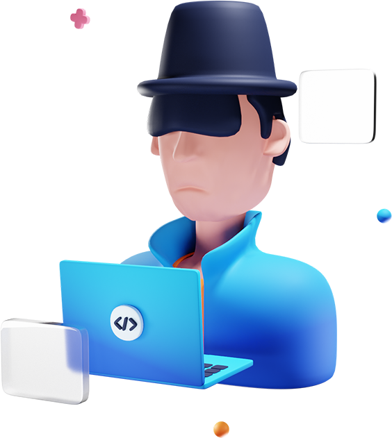 Developer with laptop